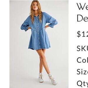 Free People Denim Mini Dress